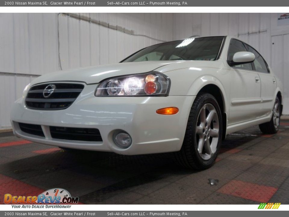 2003 Nissan Maxima SE Glacier White Pearl / Frost Photo #3