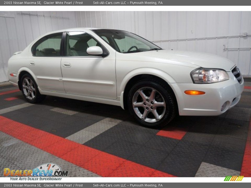 2003 Nissan Maxima SE Glacier White Pearl / Frost Photo #6