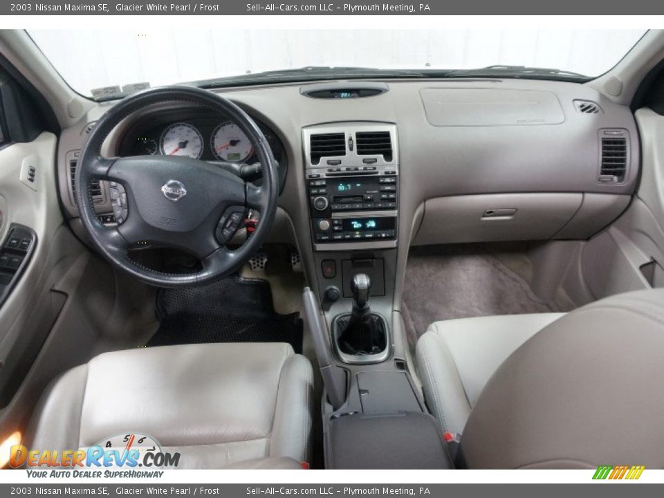 2003 Nissan Maxima SE Glacier White Pearl / Frost Photo #23