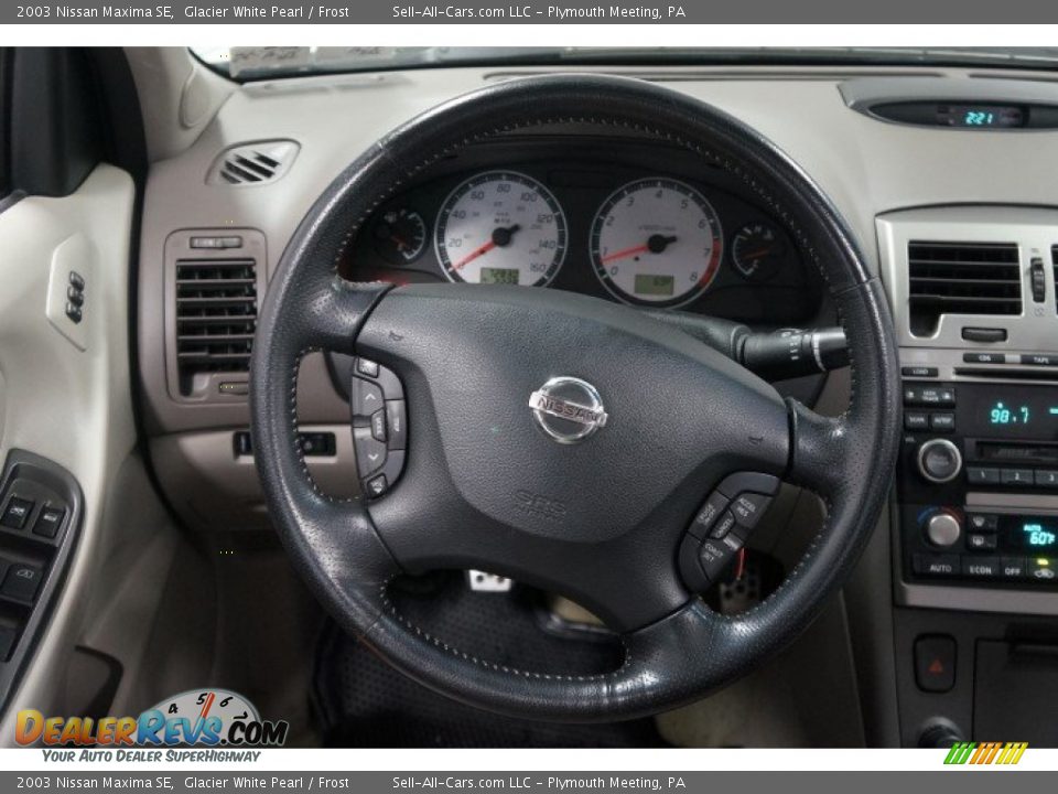2003 Nissan Maxima SE Glacier White Pearl / Frost Photo #24
