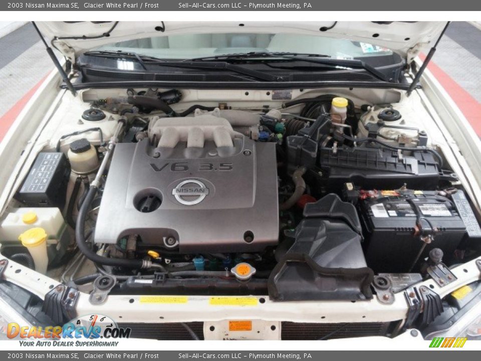 2003 Nissan Maxima SE Glacier White Pearl / Frost Photo #34