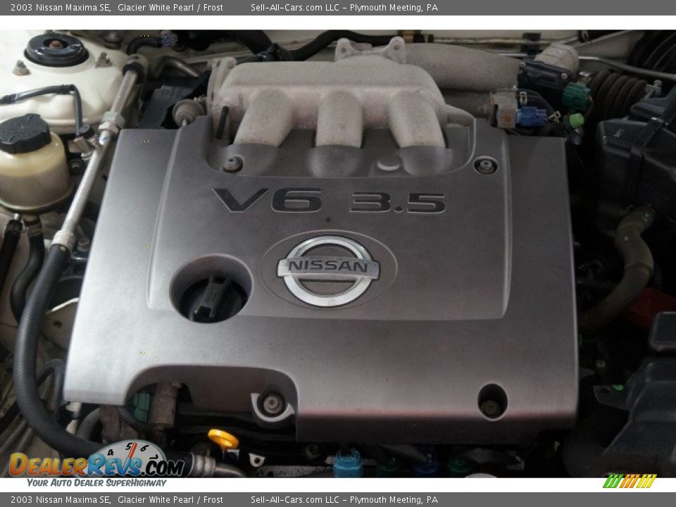 2003 Nissan Maxima SE Glacier White Pearl / Frost Photo #35