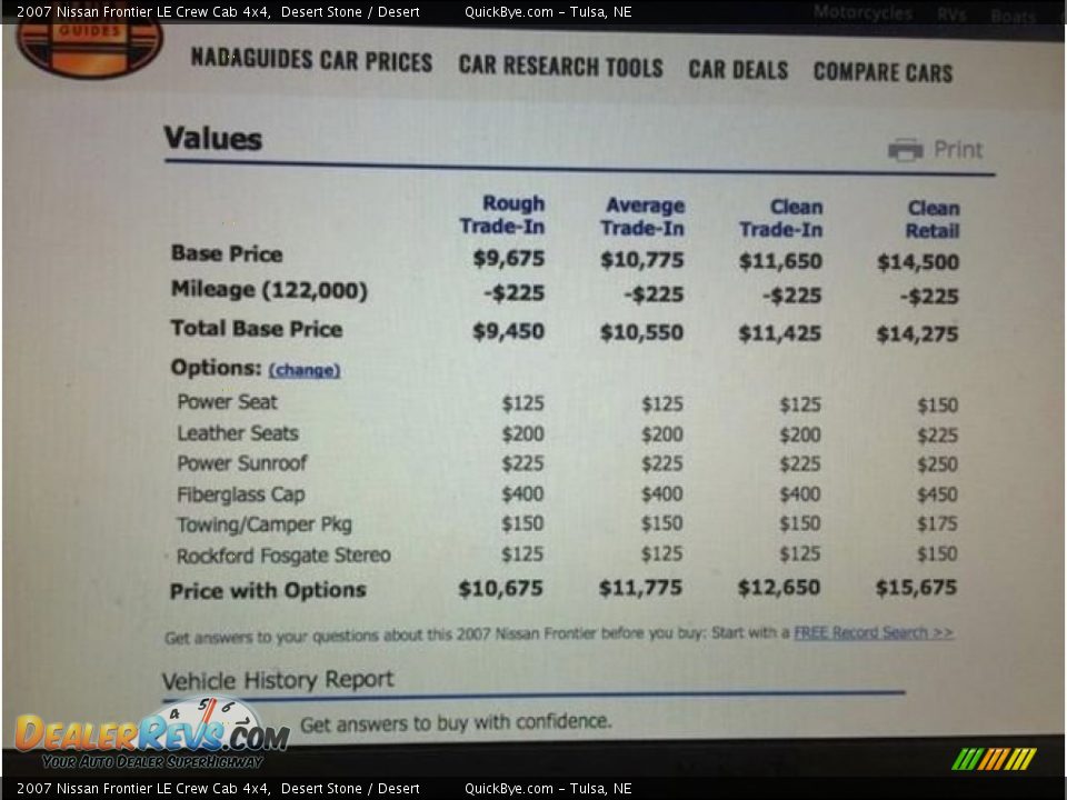 Dealer Info of 2007 Nissan Frontier LE Crew Cab 4x4 Photo #20