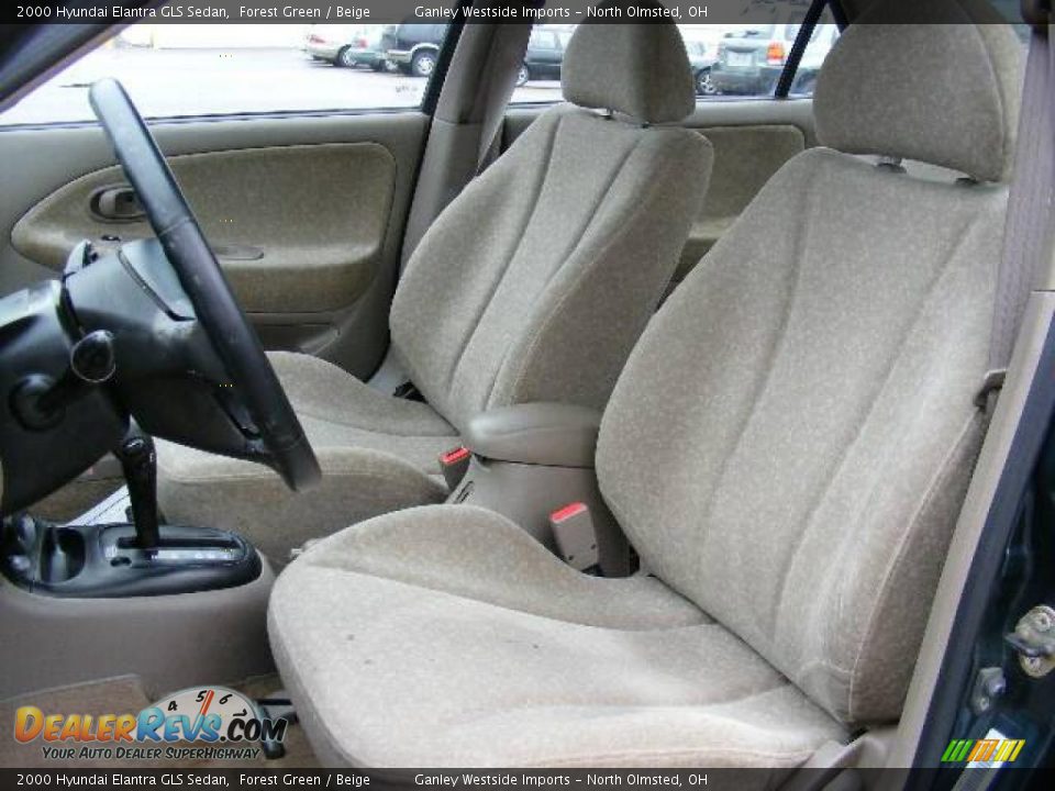 2000 Hyundai Elantra GLS Sedan Forest Green / Beige Photo #9