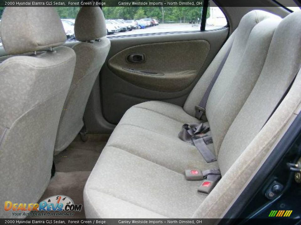 2000 Hyundai Elantra GLS Sedan Forest Green / Beige Photo #11