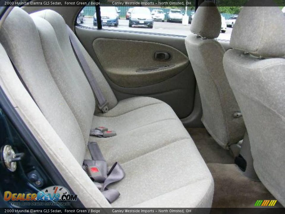 2000 Hyundai Elantra GLS Sedan Forest Green / Beige Photo #12