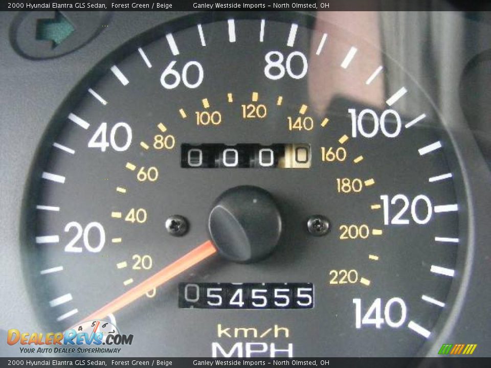 2000 Hyundai Elantra GLS Sedan Forest Green / Beige Photo #17