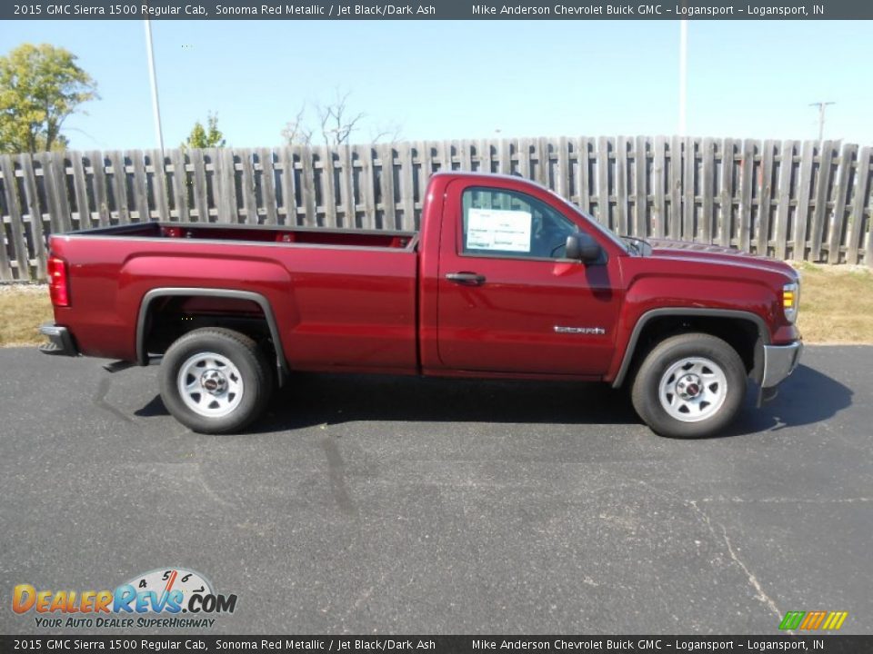 2015 GMC Sierra 1500 Regular Cab Sonoma Red Metallic / Jet Black/Dark Ash Photo #3