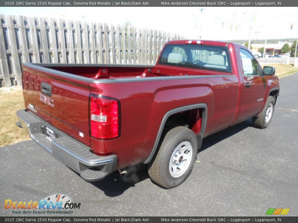 2015 GMC Sierra 1500 Regular Cab Sonoma Red Metallic / Jet Black/Dark Ash Photo #6