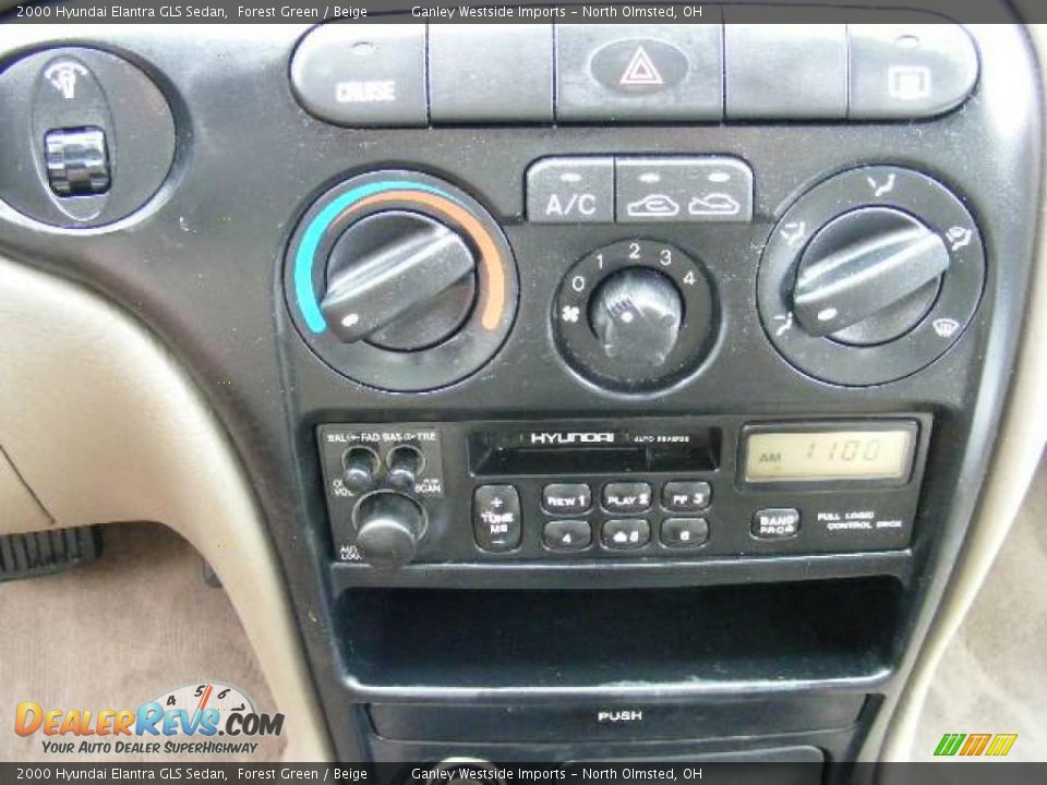 2000 Hyundai Elantra GLS Sedan Forest Green / Beige Photo #18