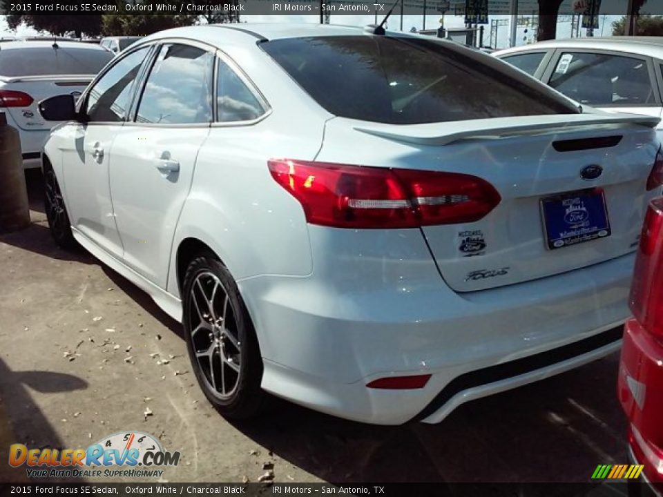 2015 Ford Focus SE Sedan Oxford White / Charcoal Black Photo #7