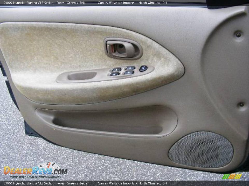 2000 Hyundai Elantra GLS Sedan Forest Green / Beige Photo #19