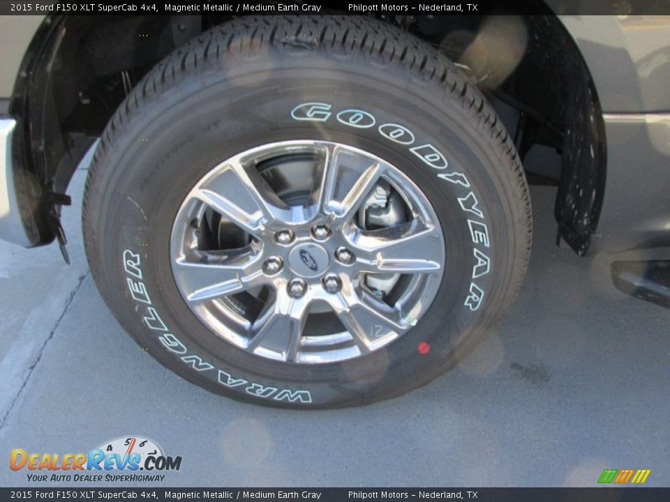 2015 Ford F150 XLT SuperCab 4x4 Magnetic Metallic / Medium Earth Gray Photo #11
