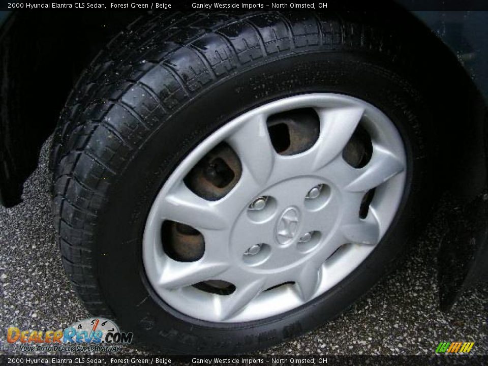 2000 Hyundai Elantra GLS Sedan Forest Green / Beige Photo #21