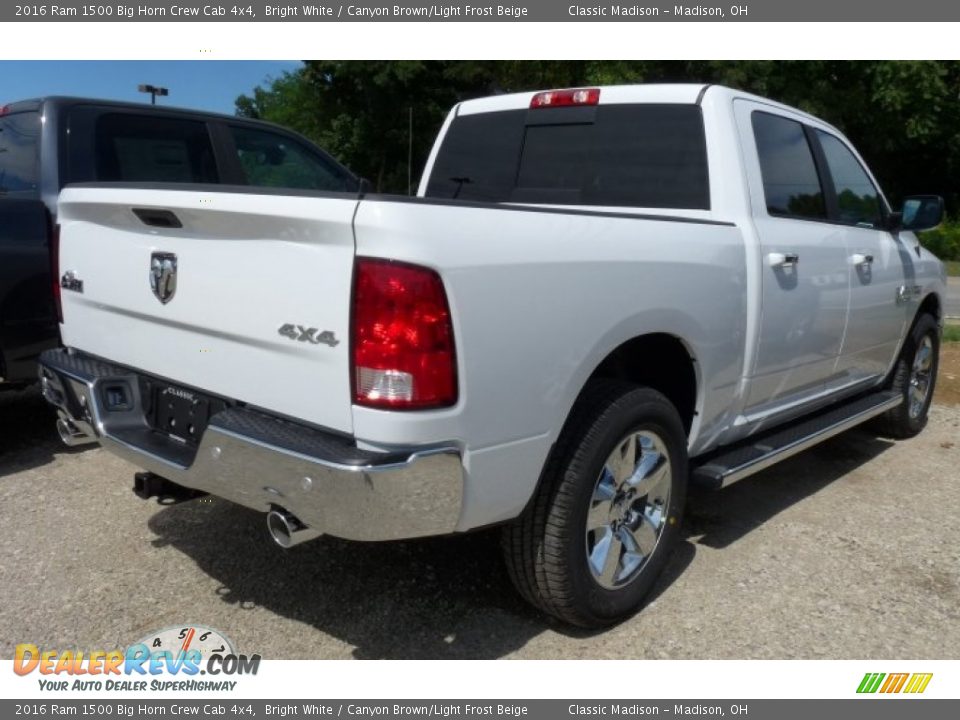 2016 Ram 1500 Big Horn Crew Cab 4x4 Bright White / Canyon Brown/Light Frost Beige Photo #2