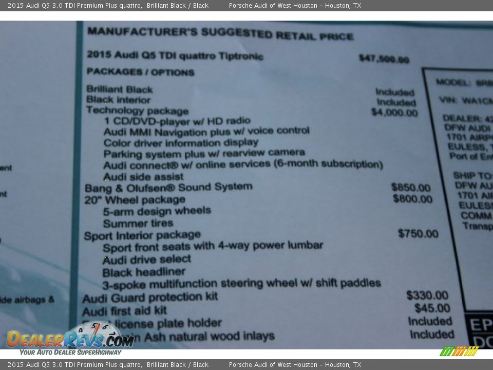 2015 Audi Q5 3.0 TDI Premium Plus quattro Brilliant Black / Black Photo #9
