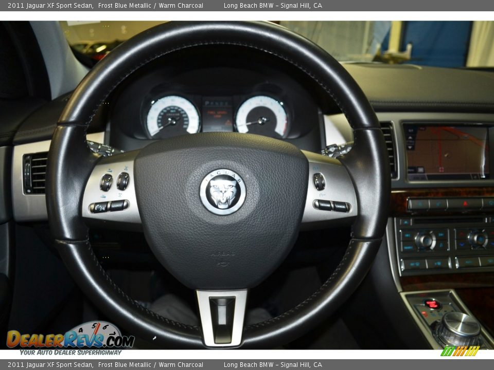 2011 Jaguar XF Sport Sedan Frost Blue Metallic / Warm Charcoal Photo #25