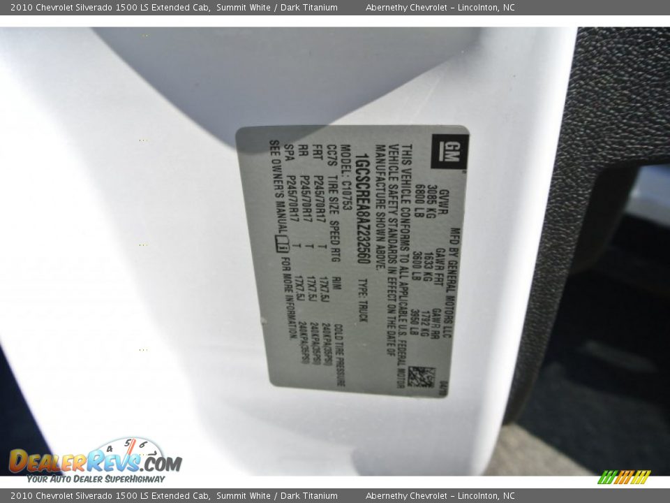 2010 Chevrolet Silverado 1500 LS Extended Cab Summit White / Dark Titanium Photo #24