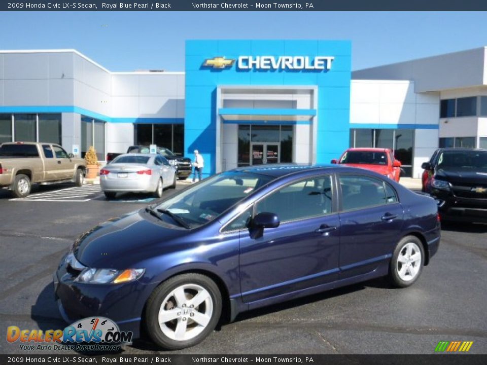 2009 Honda Civic LX-S Sedan Royal Blue Pearl / Black Photo #1