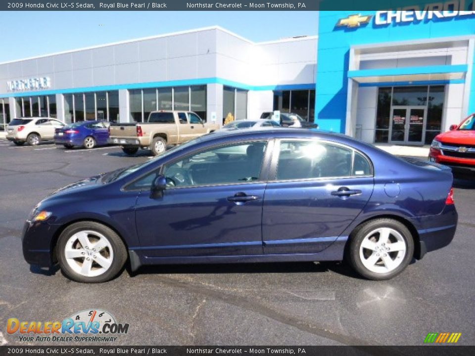 2009 Honda Civic LX-S Sedan Royal Blue Pearl / Black Photo #2