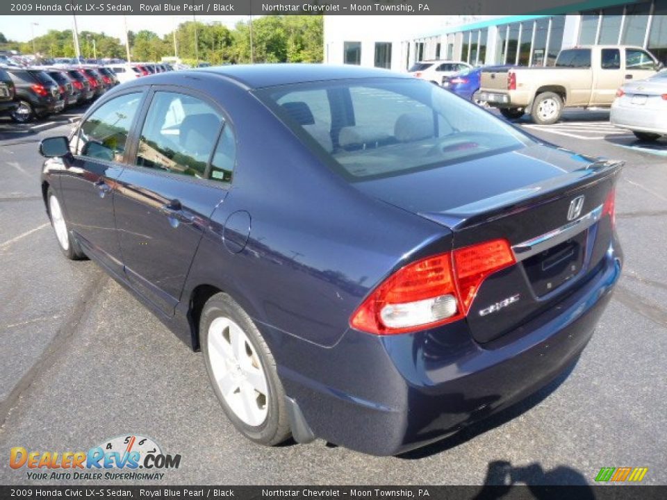 2009 Honda Civic LX-S Sedan Royal Blue Pearl / Black Photo #3