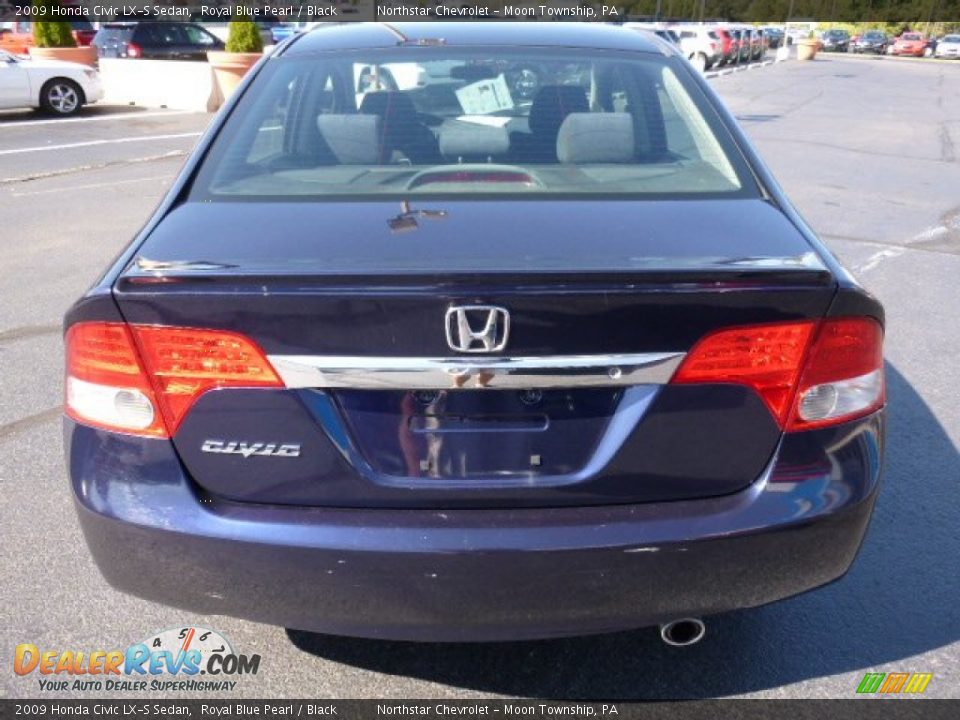 2009 Honda Civic LX-S Sedan Royal Blue Pearl / Black Photo #4