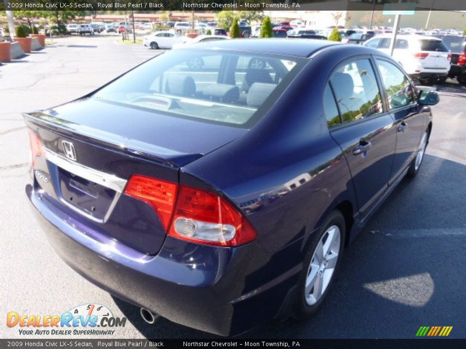 2009 Honda Civic LX-S Sedan Royal Blue Pearl / Black Photo #5