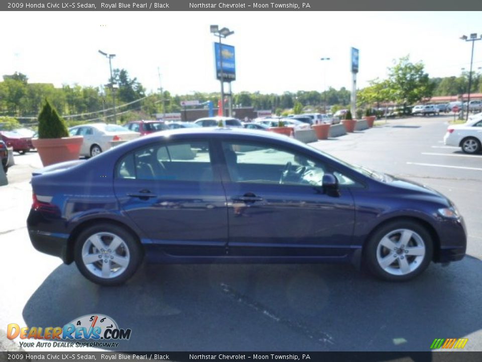 2009 Honda Civic LX-S Sedan Royal Blue Pearl / Black Photo #6