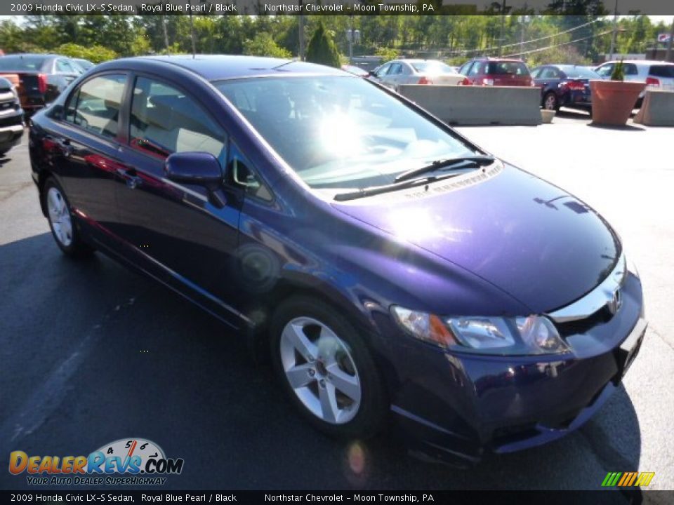 2009 Honda Civic LX-S Sedan Royal Blue Pearl / Black Photo #7