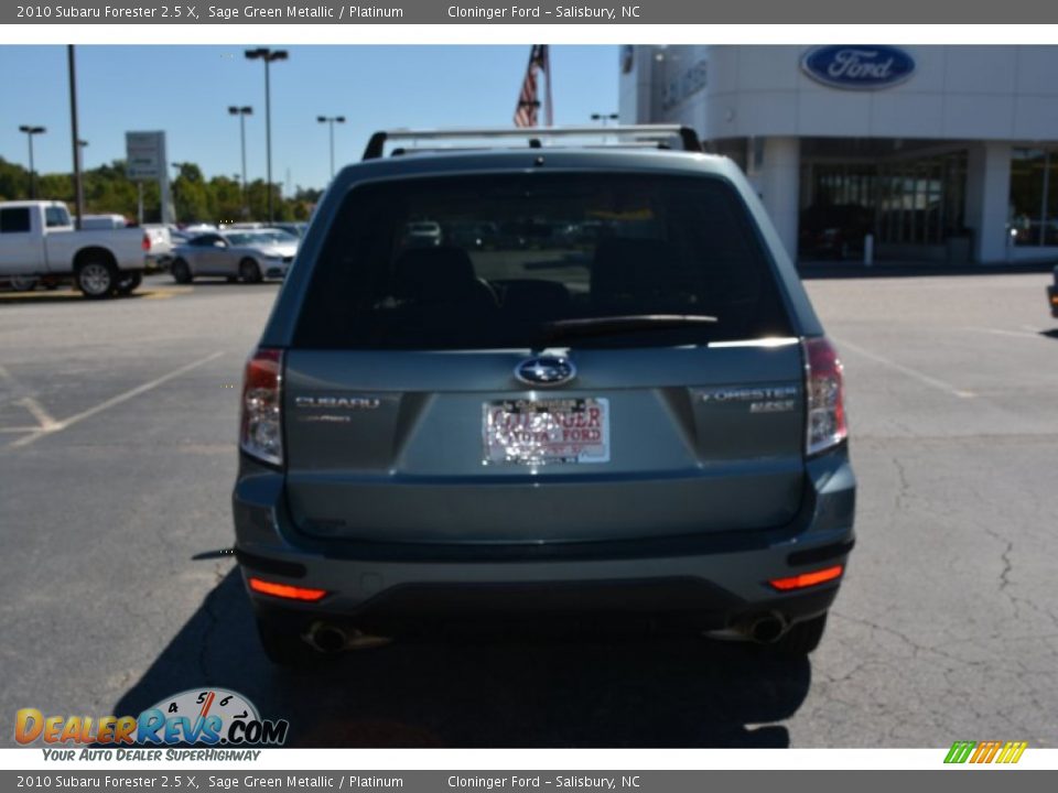 2010 Subaru Forester 2.5 X Sage Green Metallic / Platinum Photo #4