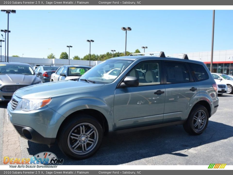 2010 Subaru Forester 2.5 X Sage Green Metallic / Platinum Photo #7