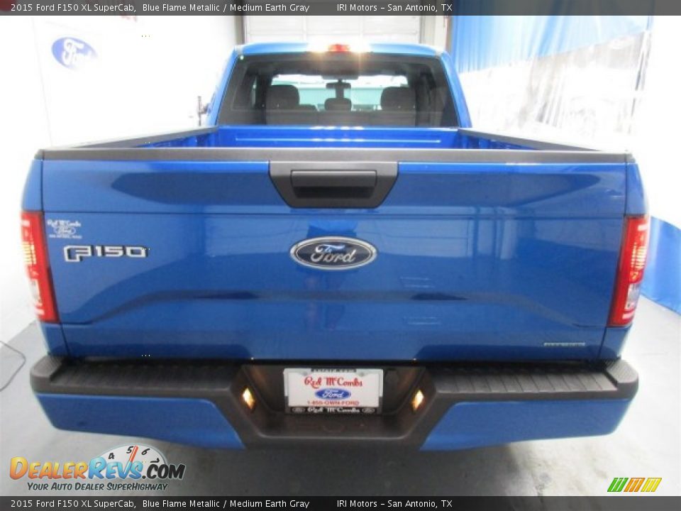 2015 Ford F150 XL SuperCab Blue Flame Metallic / Medium Earth Gray Photo #6