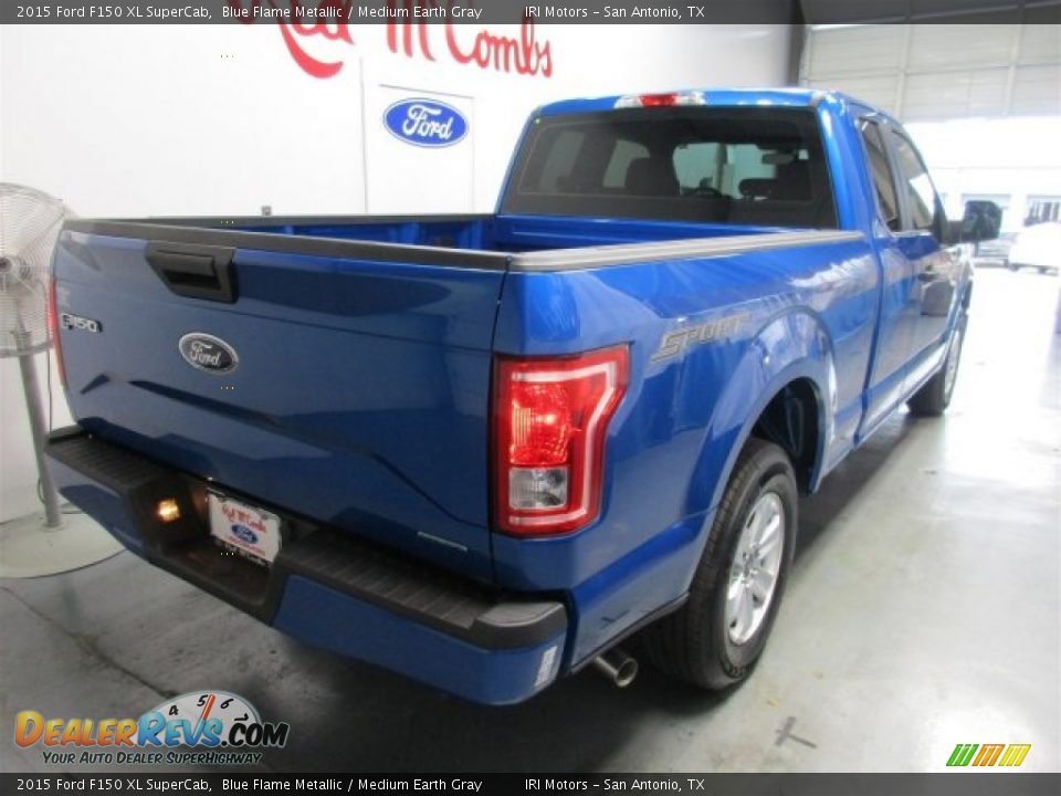 2015 Ford F150 XL SuperCab Blue Flame Metallic / Medium Earth Gray Photo #8