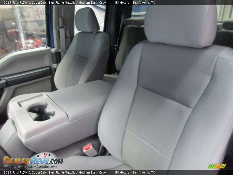 2015 Ford F150 XL SuperCab Blue Flame Metallic / Medium Earth Gray Photo #10