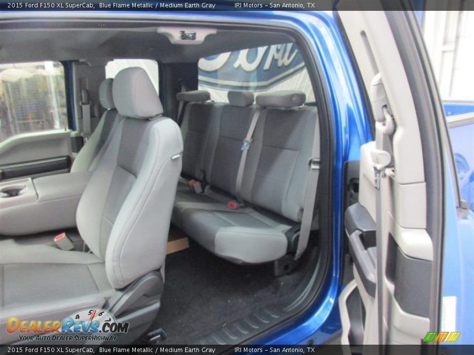 2015 Ford F150 XL SuperCab Blue Flame Metallic / Medium Earth Gray Photo #12