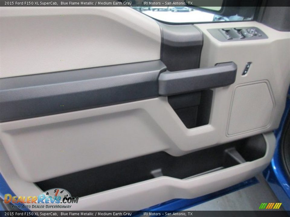 2015 Ford F150 XL SuperCab Blue Flame Metallic / Medium Earth Gray Photo #14