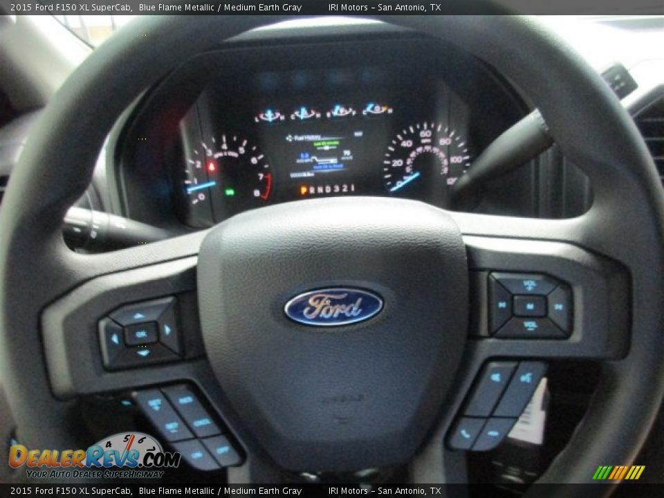 2015 Ford F150 XL SuperCab Blue Flame Metallic / Medium Earth Gray Photo #19