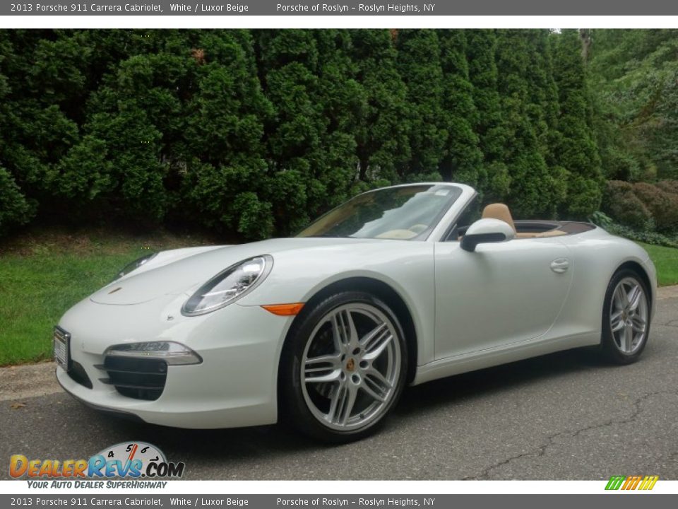 2013 Porsche 911 Carrera Cabriolet White / Luxor Beige Photo #1