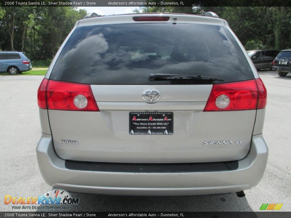 2008 Toyota Sienna LE Silver Shadow Pearl / Stone Photo #4