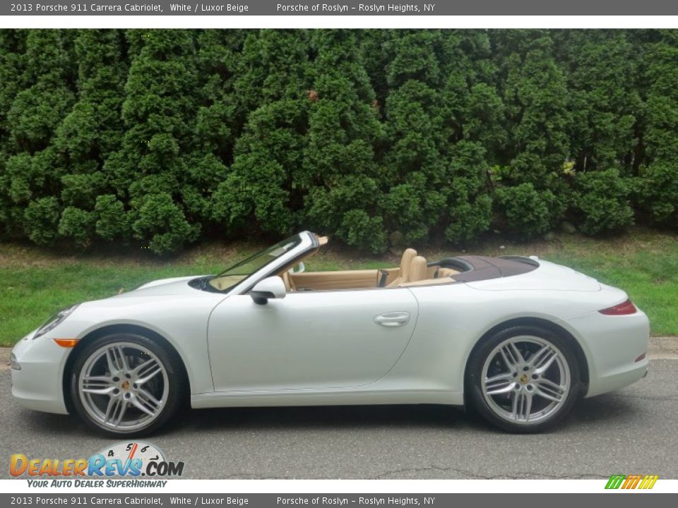 2013 Porsche 911 Carrera Cabriolet White / Luxor Beige Photo #3