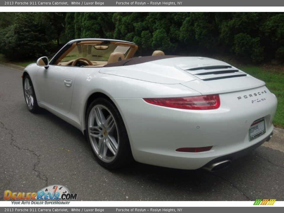 2013 Porsche 911 Carrera Cabriolet White / Luxor Beige Photo #4