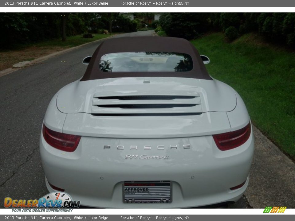 2013 Porsche 911 Carrera Cabriolet White / Luxor Beige Photo #5