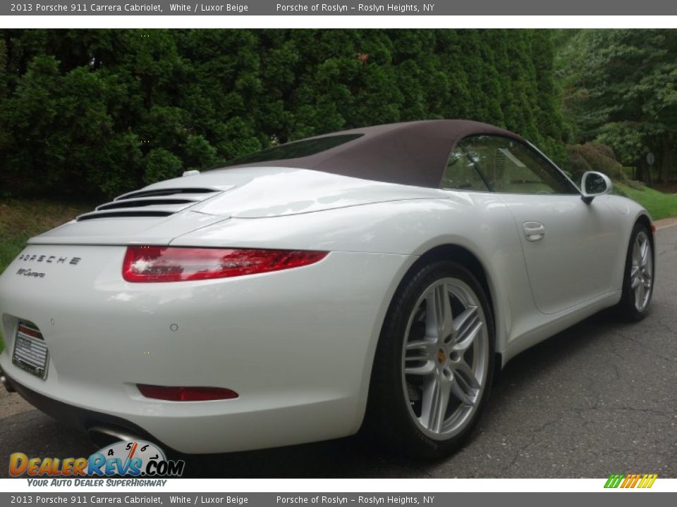 2013 Porsche 911 Carrera Cabriolet White / Luxor Beige Photo #6