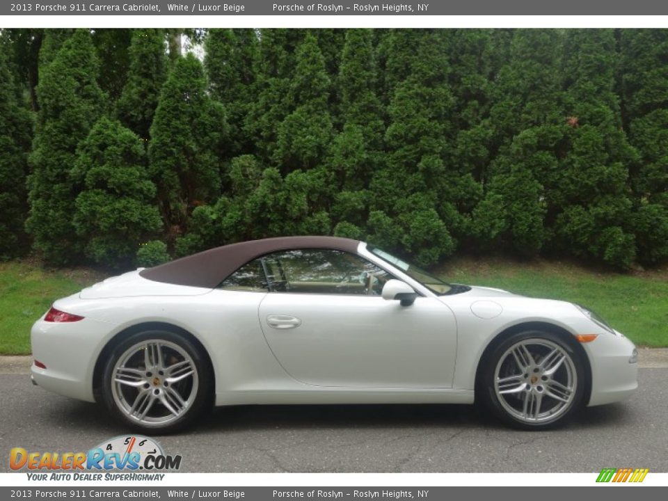 2013 Porsche 911 Carrera Cabriolet White / Luxor Beige Photo #7