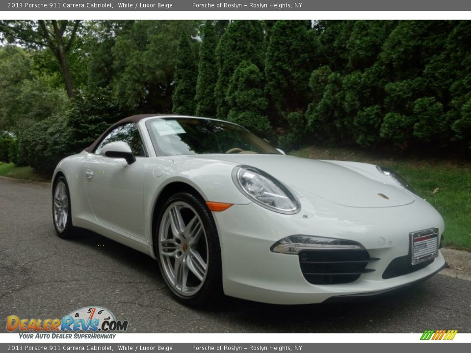 2013 Porsche 911 Carrera Cabriolet White / Luxor Beige Photo #8