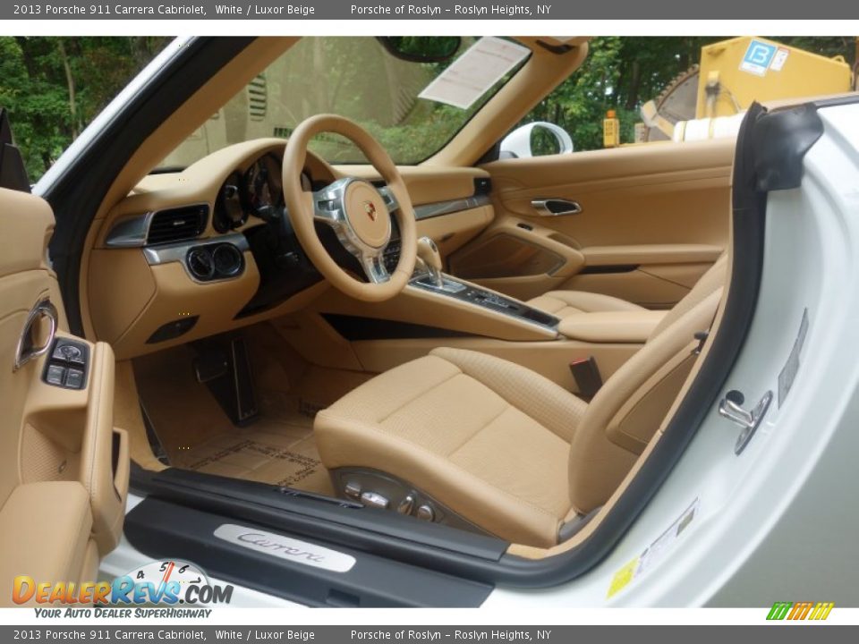 2013 Porsche 911 Carrera Cabriolet White / Luxor Beige Photo #10