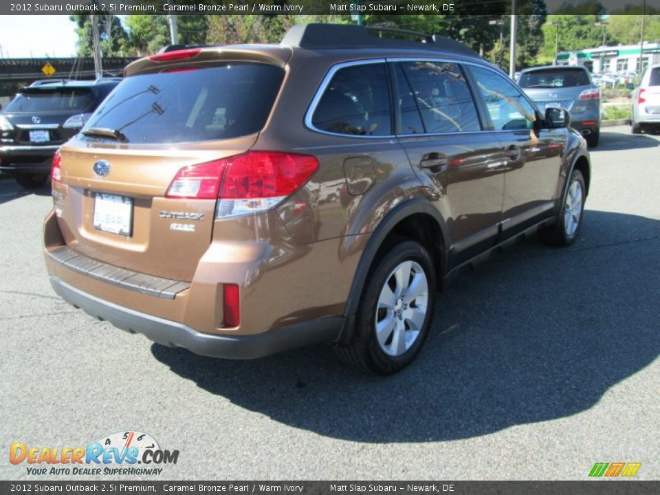 2012 Subaru Outback 2.5i Premium Caramel Bronze Pearl / Warm Ivory Photo #6