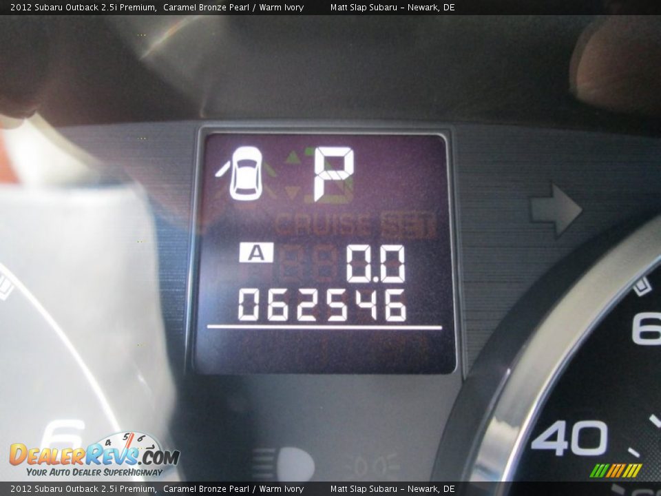 2012 Subaru Outback 2.5i Premium Caramel Bronze Pearl / Warm Ivory Photo #26