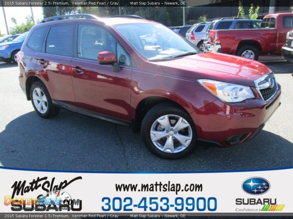 2015 Subaru Forester 2.5i Premium Venetian Red Pearl / Gray Photo #1