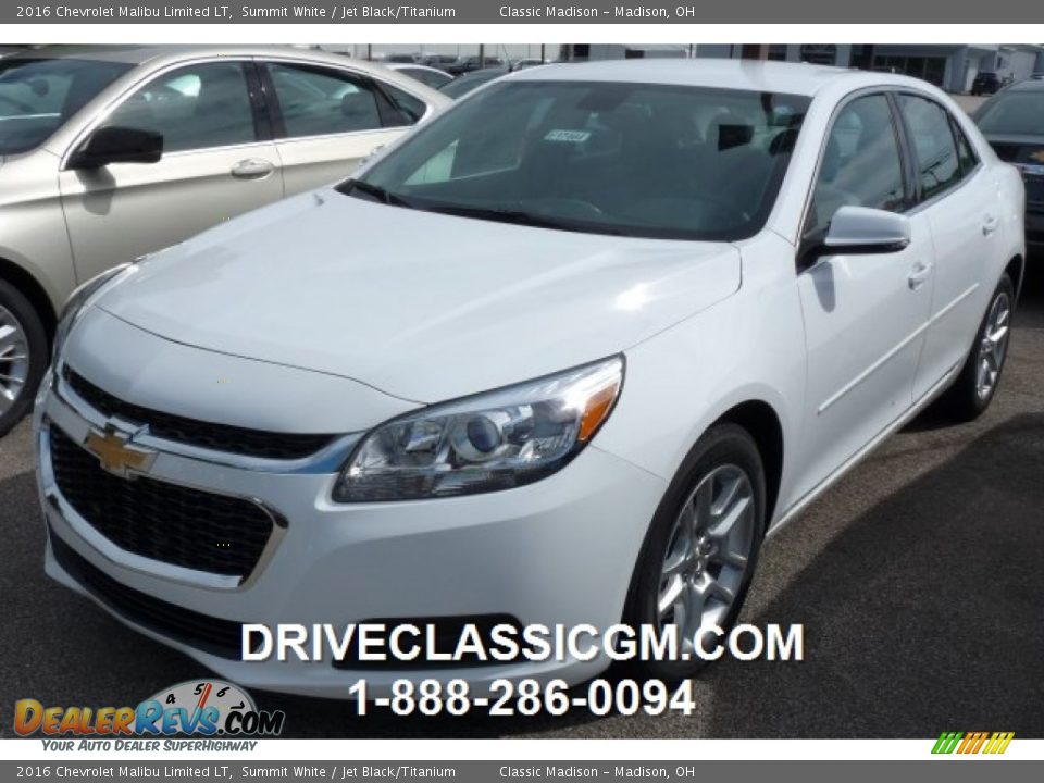 2016 Chevrolet Malibu Limited LT Summit White / Jet Black/Titanium Photo #1